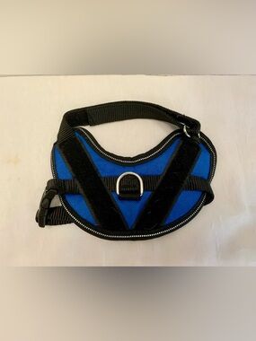 Blue & Black Padded service Dog Harness. Xxs no patches